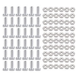 CYUaoao Greenhouse Screws M6 Screws with Nuts Set of 50 Hammer Head Screws Aluminium Nuts Square Greenhouse Nuts and Screws Silver for Furniture Tool Greenhouse Repairs