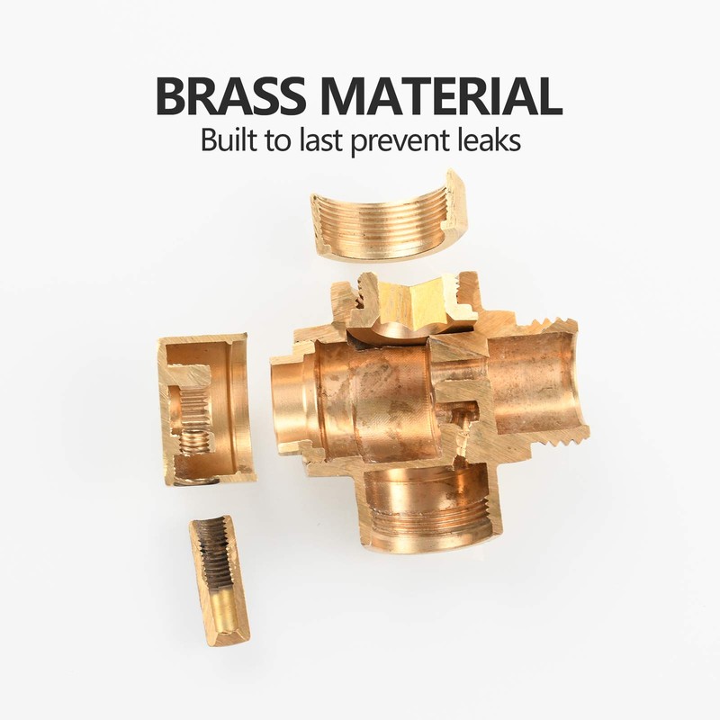 Tecmolog Faucet Valve Splitter Brass Sink Valve Diverter for Kitchen