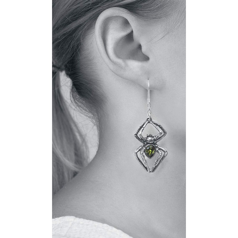 Alchemy Gothic Emerald Venom Pair of Earrings