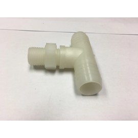 Hypro 11/16" UNF X 3/4 Hose Barb Tee with B12 Nut - NTT34