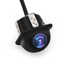 Rear View Camera HD Lens Wide Angle Waterproof Night Vision Reversing Camera with Ruler Black ABS