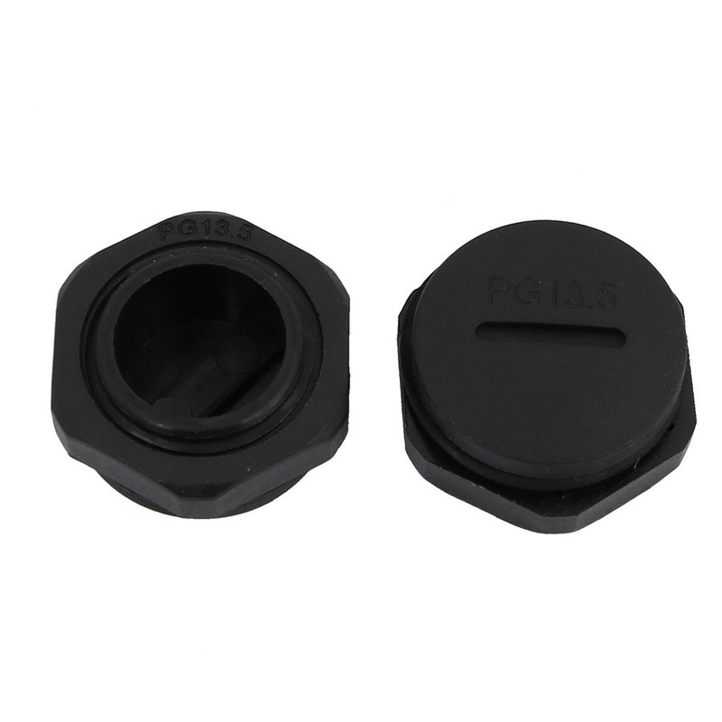 sourcing map PG13.5 Nylon Male Thread Cable Gland End Cap