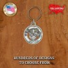 Brittany Keychain, D038KC, 1 1/2 Inch, Dog, Sporting Breed, Metal,