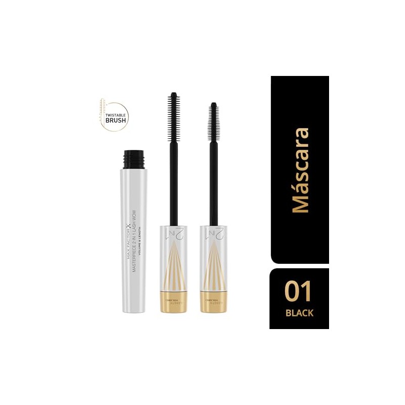 Max Factor Masterpiece 2-in-1 Lash Wow Mascara Black