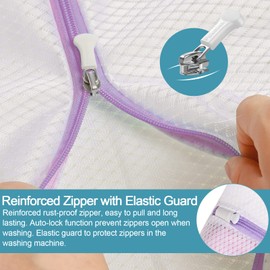 Polecasa Lead-free Premium Soft 125g Diamond Mesh Laundry Bags with Sturdy Zipper for Delicates – 3 Pack Medium Durable Laundry Wash Bags - Protect Clothes in Washing Machine - 12 x 16 Inches