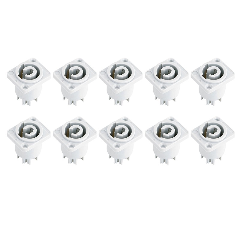10Pcs 3 Cores 20A Amplifier Audio Chassis Plug Connector Power