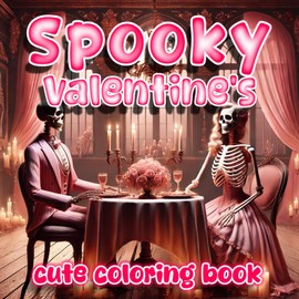spooky valentine's: A Spooky and Cute Valentine's Day Coloring Book Featuring Ghostly Love Scenes, Romantic Haunted Adventures, Adorable Skeletons, ... Monsters and Witchy Valentine's Drawings