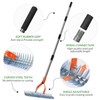 Walensee Thatch Rake, 15-Inch Lawn Thatching Rake, Robust Dethatcher Rake,