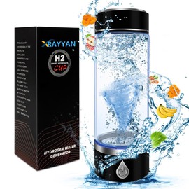 Hydrogen Water Bottle, Portable Hydrogen Water Bottle Generator and Well-Being, Refine Water in 3 Minutes, Convenient for The Workplace, Day Travel, and Drinking, Gift for Your Beloved. (Black)