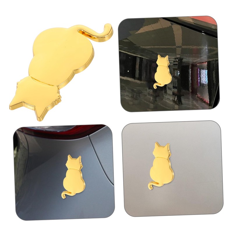Ciieeo Metal Cat Car Decal Bumper Sticker for Cars Motorcycles