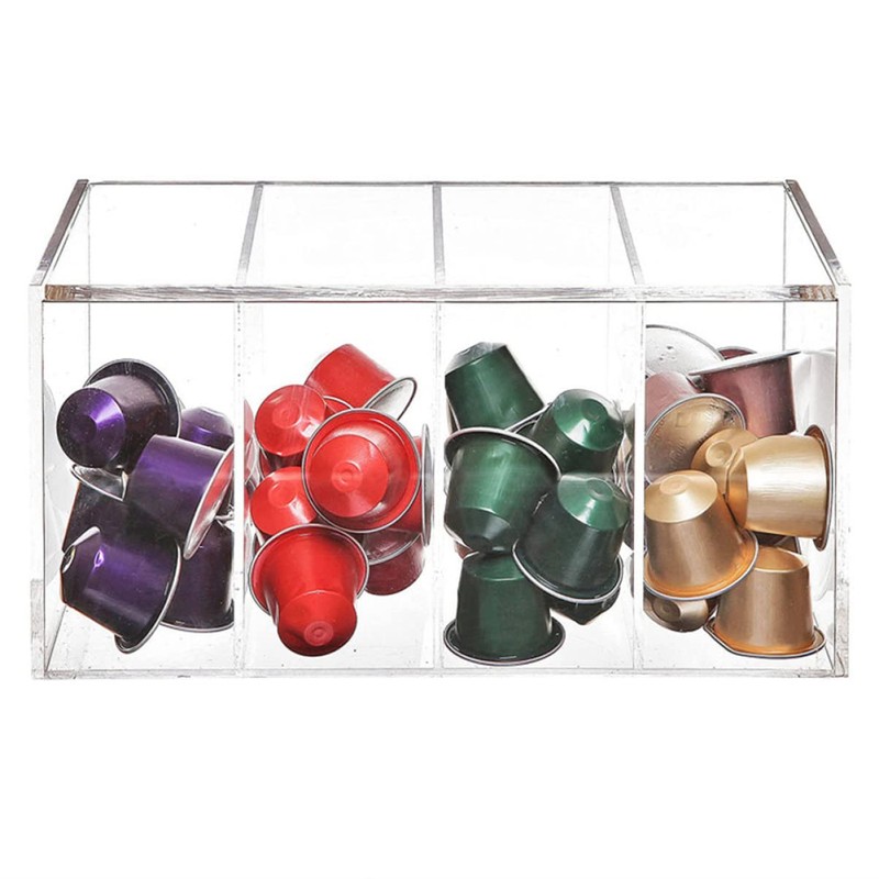 STOBAZA Multifunctional Acrylic Storage Box with Compartments Space-Saving Organizer for