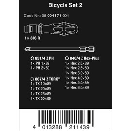 Wera Unisex - Adult Bicycle Set 2 Screwdriver Set, Unspecified 149 x 107 x 67 mm