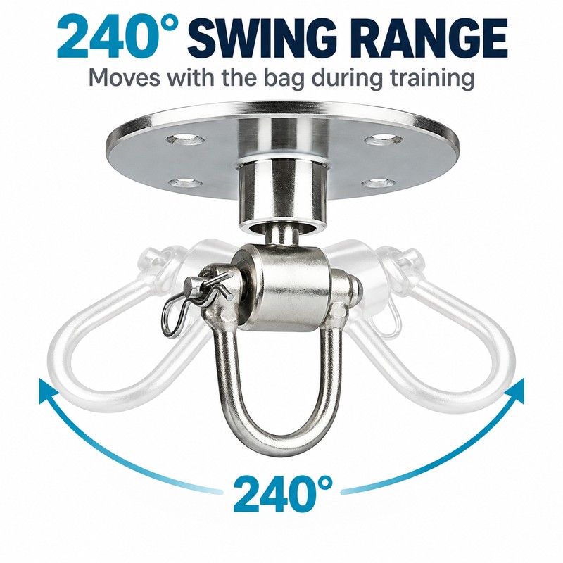 3.5 Inch Punching Bag Ceiling Mount, Iron Swivel Heavy Bag