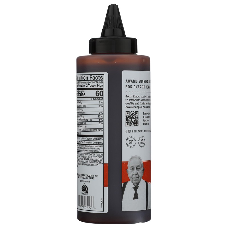 Kinders Organic Mild Bbq Sauce 15.5Oz, 15.5 Oz