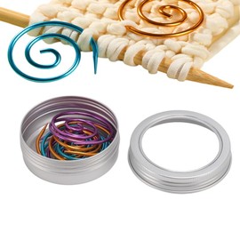 Culnflun 9PCS Knitting Needles, Metal Yarn Needle with Storage Box Spiral Cable Knitting Needle for Knitting Beginners Handmade