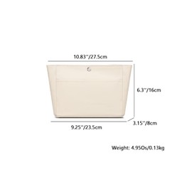 YONEBN aterproof Storage Bag Lightweight Large Capacity nylon Bag Inner Handbag Organizer (Nylon/Creamy White)