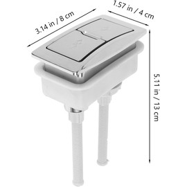 BESPORTBLE Botón Pulsador de Doble Descarga para Cisterna del Inodoro, Material Abs, Diseño Único y Fácil de Instalar para Baño Práctico y Moderno