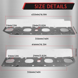 Donpida Exhaust Manifold Gasket and Bolt/Strud Set Compatible with Chrysler Dodge Ram 2009-2020 5.7L V8 Engines - Complete Set for Both Left and Right Sides