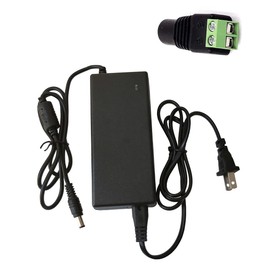 Henxlco AC100-240V to DC 24V 5A 120W Power Supply Adapter Converter Transformer with 5.5 x 2.5mm Plug for LED Strip Light，CCTV Security Camera System