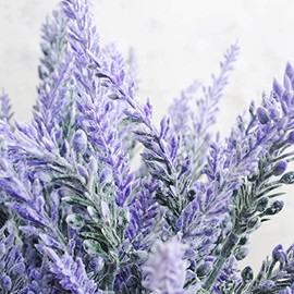 PUBAMALL Lavanda Artificial, para decoración del hogar, Fiesta, Boda, jardín, Oficina, Patio, decoración (púrpura, 12 Pcs)                            
