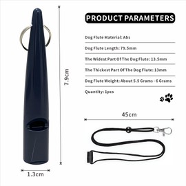 wilcractk Dog Whistle High Frequency Silent Plastic Black 1 Piece for Effective Dog Training and Training