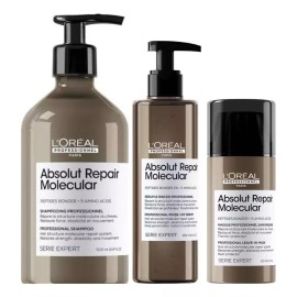 L'Oréal Professionnel Paris Loreal Absolut Repair Molecular Shampoo+ Serum+ Leavein Mask