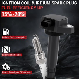 PZ Ignition Coil Pack and Iridium Spark Plugs Compatible with Acura MDX ZDX 2010 2011 2012 2013 3.7L V6 Set of 6 Replaces#UF624 5C1722 E1124