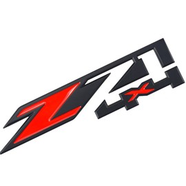 Aimoll 2pcs Z71 4x4 Emblems for GMC Chevy Silverado Sierra Tahoe Suburban New 1500 2500 3500 Decal (Black Red)