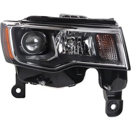TRQ Right Headlight Assembly Passenger Side Compatible with 2017-2022 Jeep Grand Cherokee 2022 Grand Cherokee WK CH2503297