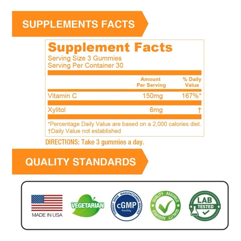 Lovita Gomitas Veganas Vitamina C Niños 150mg 90 Gomitas