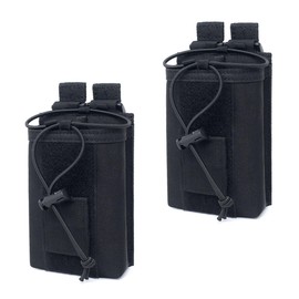 HAMILO Simple Wireless Walkie Talkie Case Holder for Radio 2pcs, Black, Casual