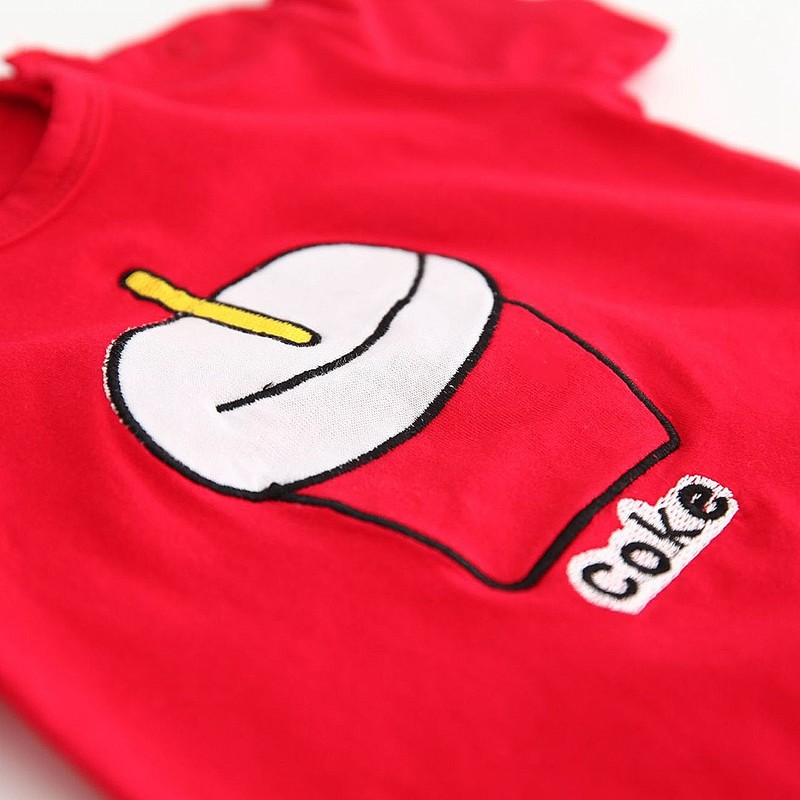 3 Pcs/Set Baby Clothes Cola Cup Pattern Jumpsuit Shirt Short