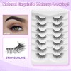 Lashes False Eyelashes Natural Cat Eye Lashes 14mm Wispy Eyelashes