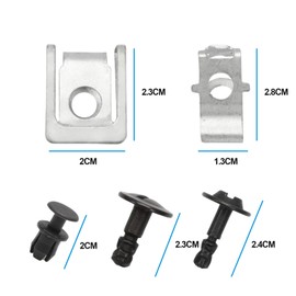 Konuooer Underrun Protection Installation Kit Engine Underbody Repair Clips Gear Protection Engine Protection Cover Mounting Clip Engine Cover Sheet Metal Nut Screws Retaining Clips for A4 B8 A5 8T Q5