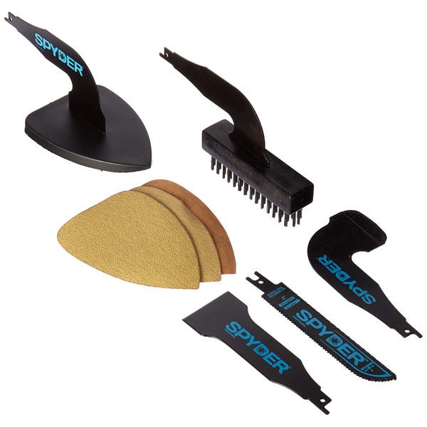 C & S Products 900404 Spyder Remodeling Kit, For Use With Reciprocating Saw, Wire Brush, Black