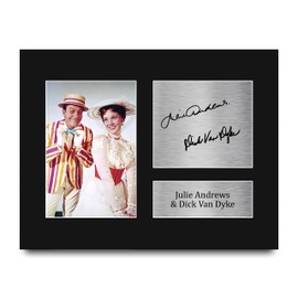 HWC Trading Julie Andrews & Dick Van Dyke Mary Poppins Gifts Printed Signed Autograph Picture for Movie Memorabilia Fans - US Letter Size
