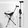 perfeclan Trekking Pole with Seat, Portable Stool, Practical Non-Slip Folding