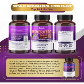 Sotalix Resveratrol +Grape Seed +Buercetin +Berberine & Milk Thistle –150 Capsul
