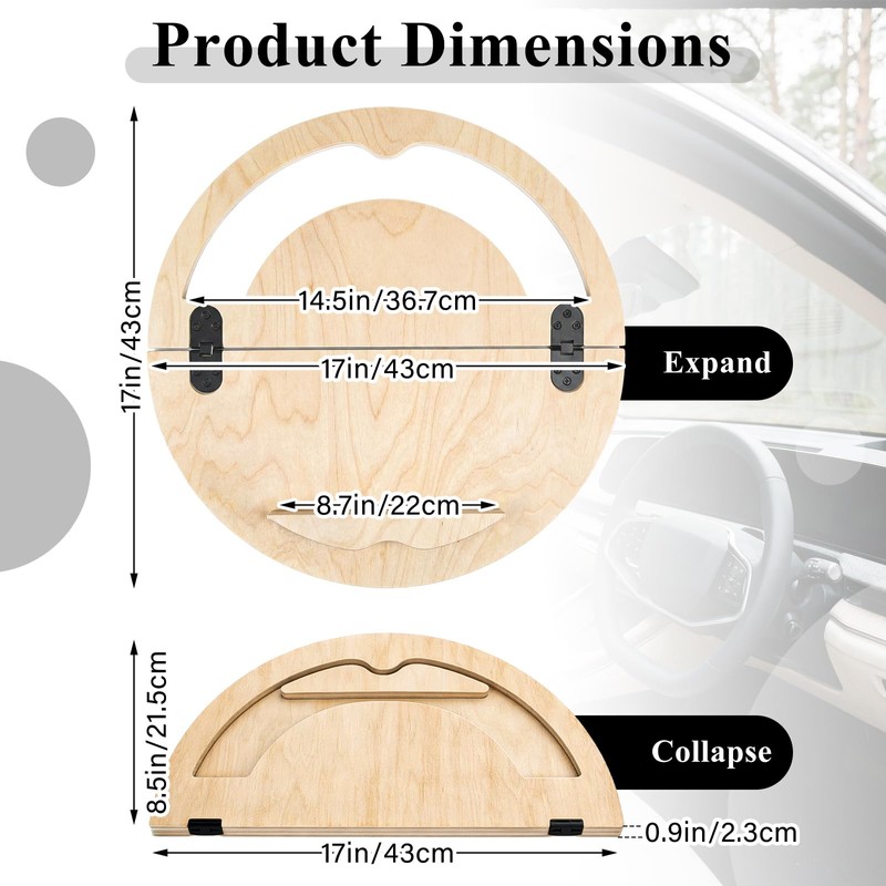 2 in 1 Car Steering Wheel Tray Steering Wheel Desk