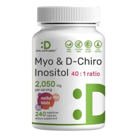 Myo & D-chiro Inositol + Folate + Vitamin D + Vitex 240 Caps Sabor Neutro