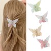 4 Pcs Butterfly Hair Clips Gradient color