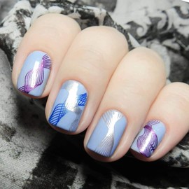 KADS Nail Stamping Plate Geometry Template Image Design Plates for Nail Art Decoration and DIY Nail Art