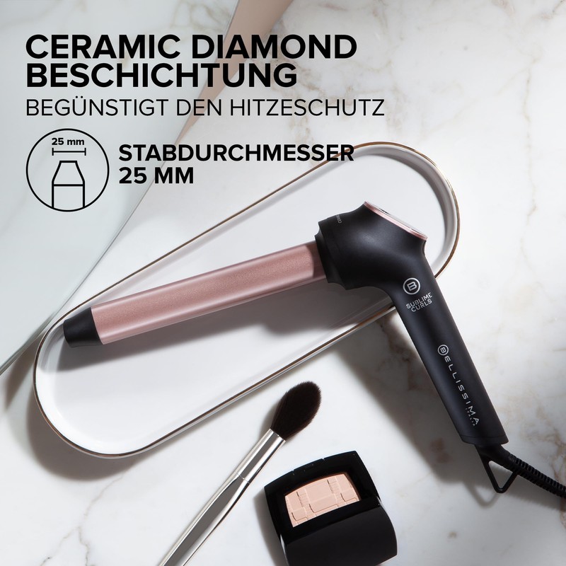 Bellissima Sublime Curls, Lockenstab, 25 mm Durchmesser, Display, 3 Temperaturen,