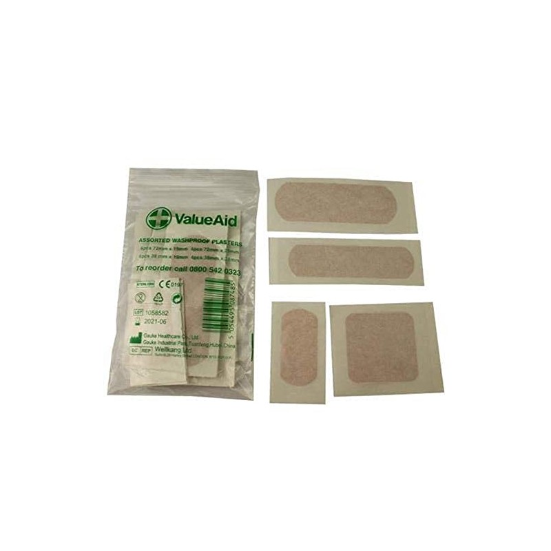 Value Aid Assorted Washproof Plasters - Pack of 20