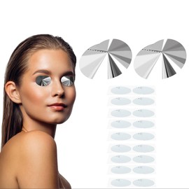 JOHUAHUA See-Through Disposable Eye Protection Cones for Sun Tanning Beds – Tanning Bed Eye Stickers with No Goggle Lines (Silver, 100 Pairs)