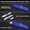 Lasnten 12 Pcs Box Cutter Bulk Retractable Utility Knife Heavy