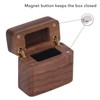 Ring Box Walnut Magnetic Cover Inlay Fleece Portable Wooden Wedding