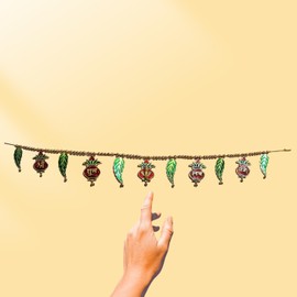 athizay Toran hanging Metal for Door Decor shubh labh Bandhanwar Festive Season Puja | Havan | Housewarming Door Hangings Toran for Entrance Gate Decoration (Red, Green, Golden)
