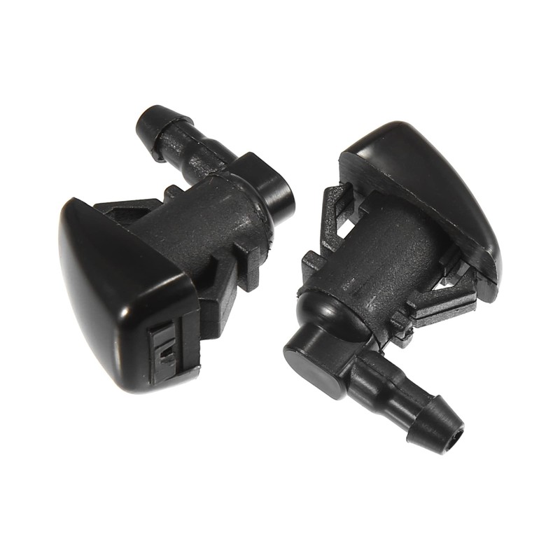 X AUTOHAUX 2pcs Windshield Washer Nozzle 2.5m Hose Connectors Kit