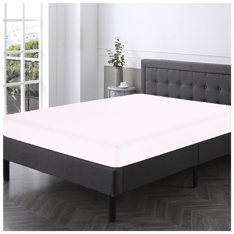 Easy Care Deep Fitted Sheets Double Bed, Breathable & Lightweight